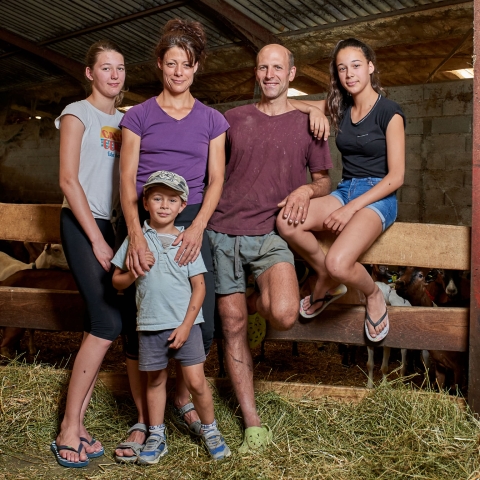 Corinne, Patrick et leurs enfants